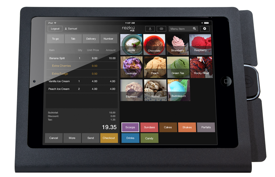 Rezku Ice Cream Parlor POS with Order Screen