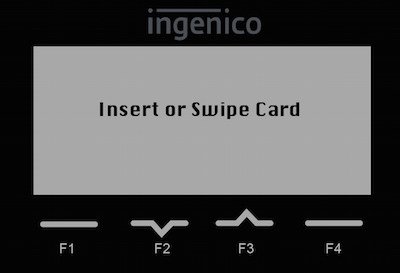 ingenico card reader screen