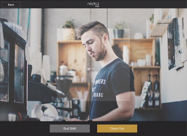 rezku pos employee clocking out