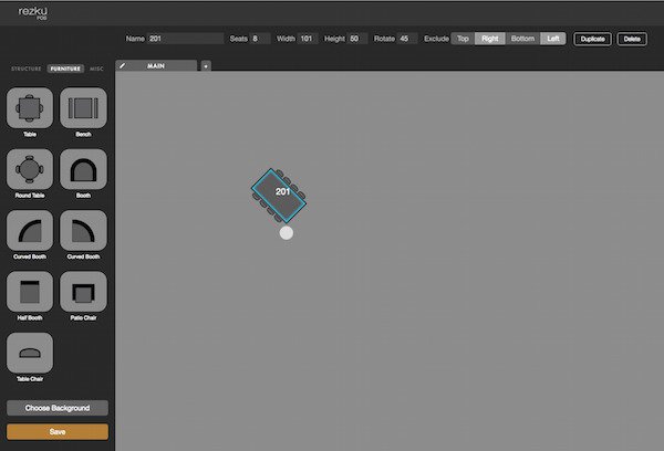 table object settings