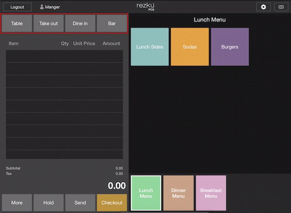 rezku pos ipad order types list