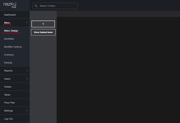menu design navigation in rezku pos