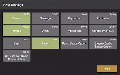 isolated pizza toppings screen