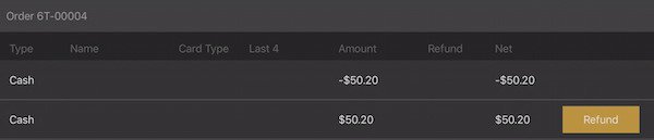example of screen after you refund