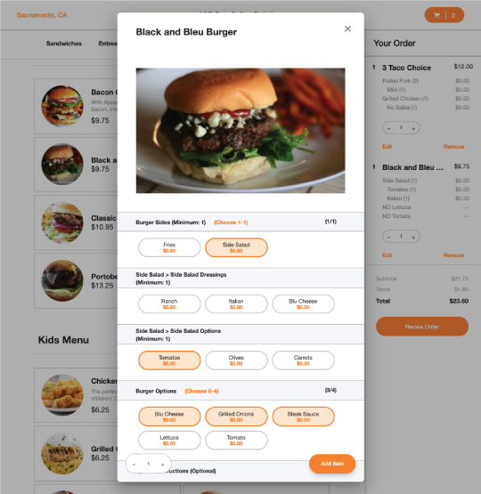 Burger Online Order