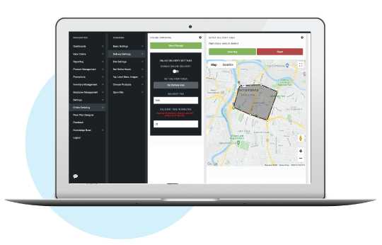 Custom delivery zones with fees