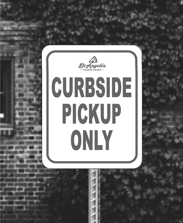 curbside pickup for pizzeria